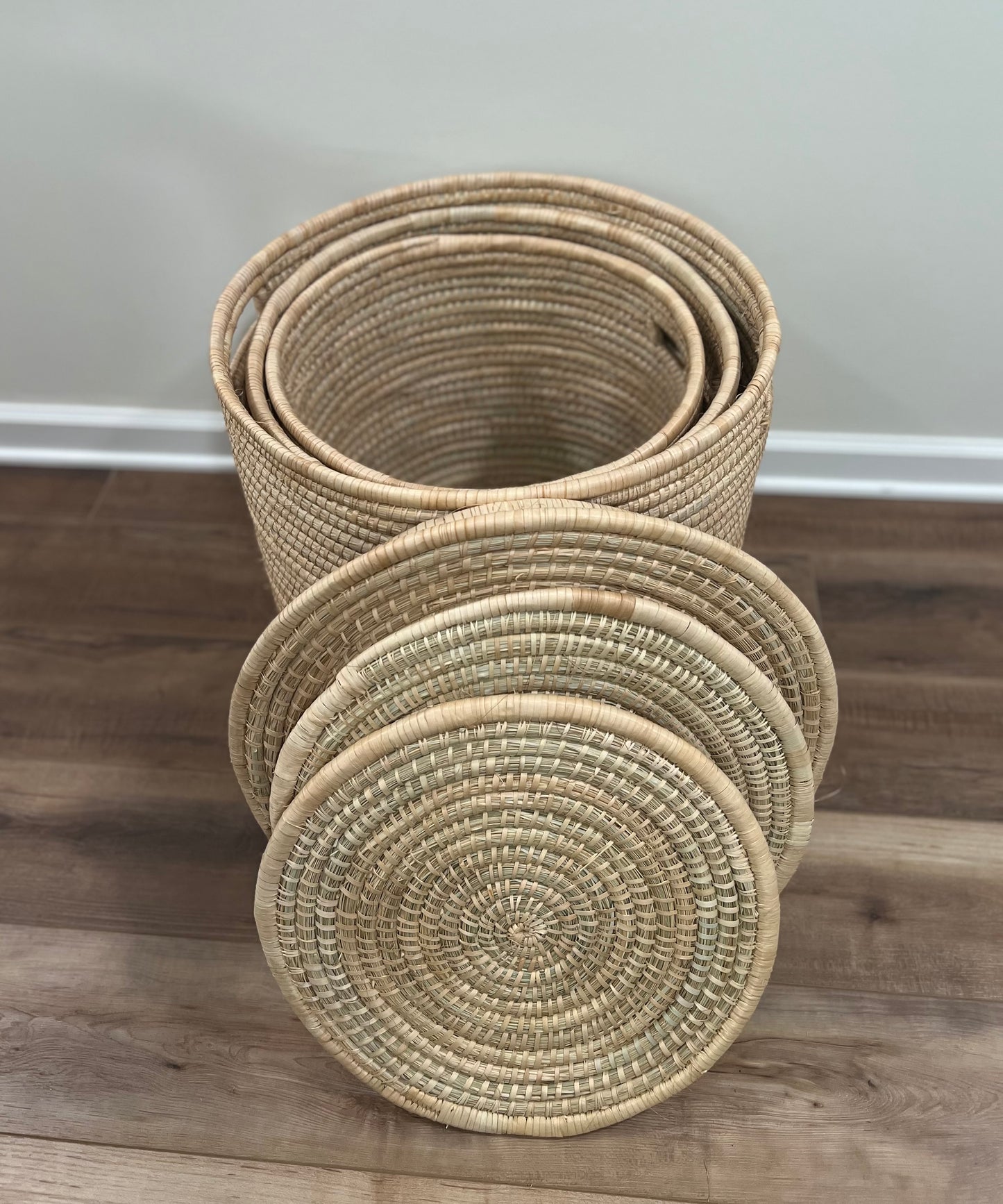 Palm Decorative Storage Basket Set- TN Delivery only