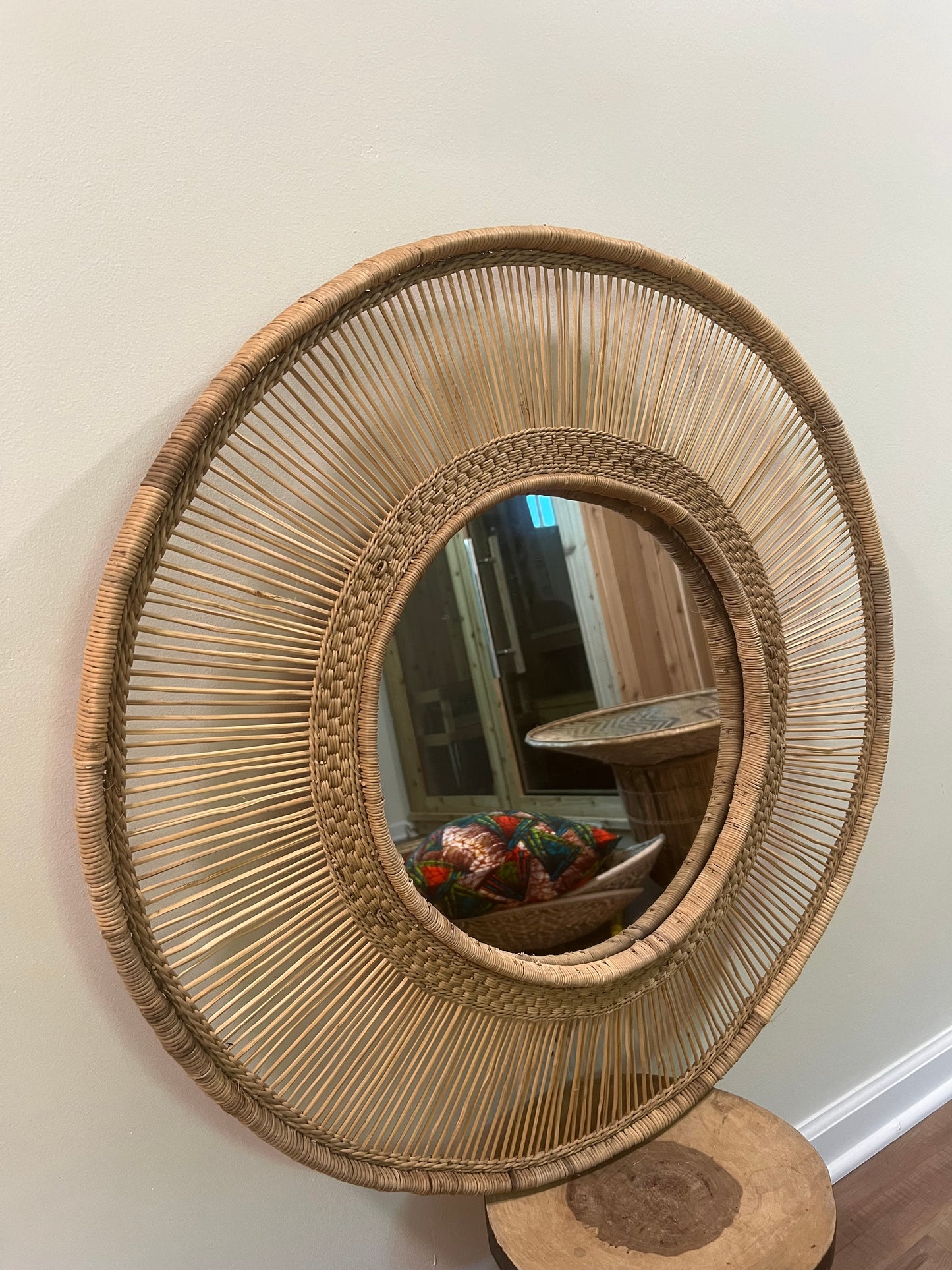 Rattan Mirror - medium