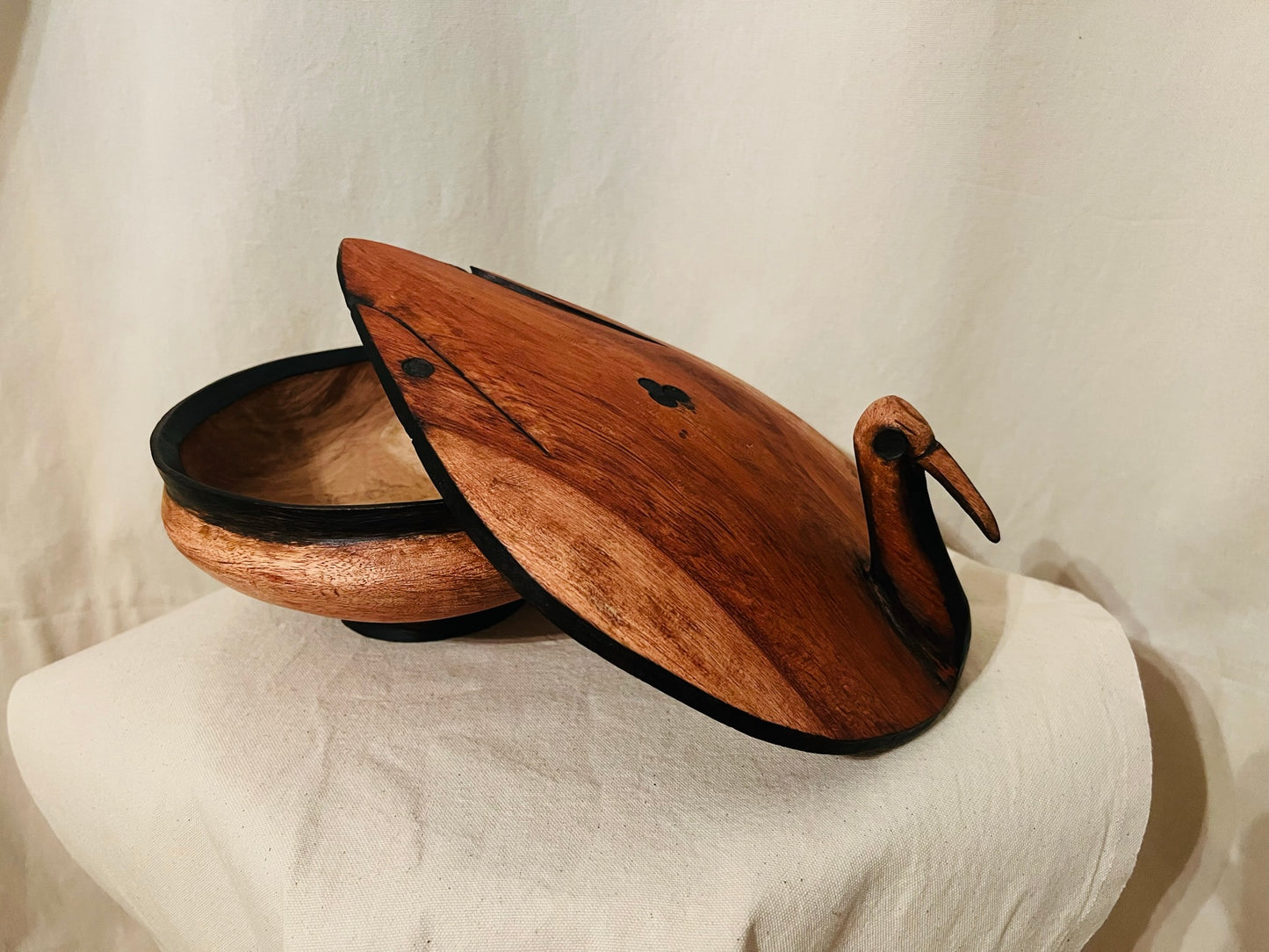 Lozi wood bowl - Bird design