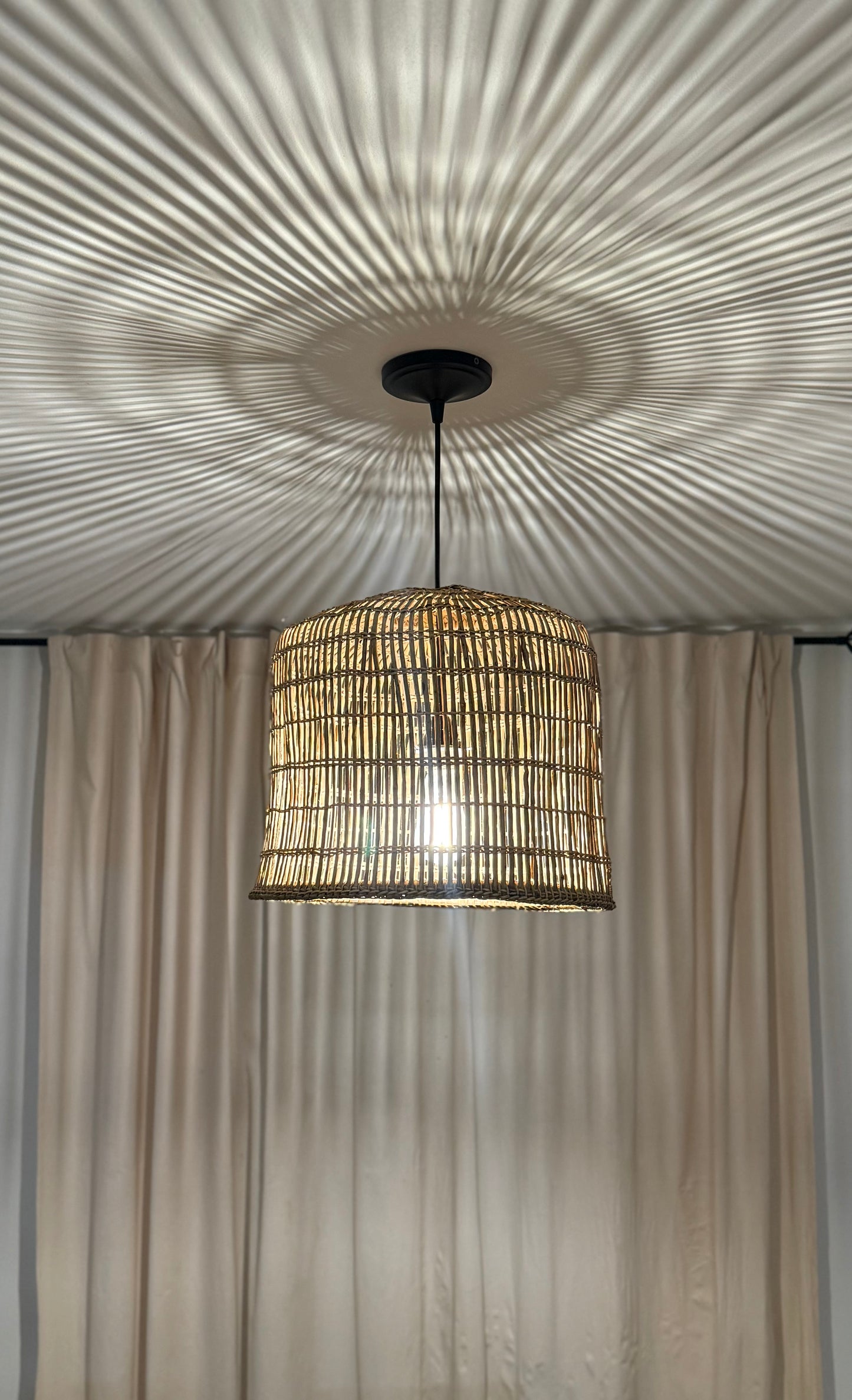 Lozi Fish Trap Pendant Basket (light fixture not included)